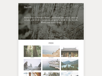 The Reimers site adventure layout photography web design
