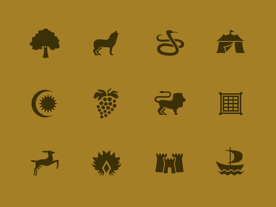 Tribes of Israel icons icons illustration israel