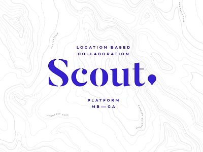 Scout app font stencil topography typography