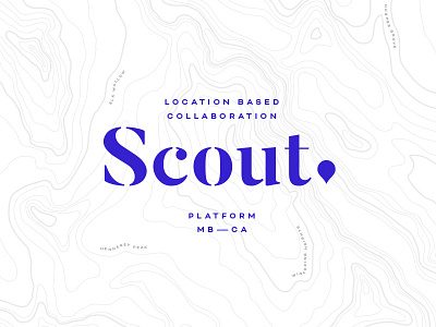 Scout app font stencil topography typography