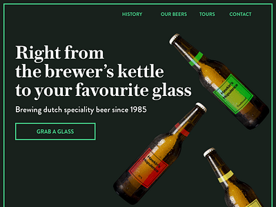 Daily UI Challenge 003 - Microbrewery Landing Page 003 dailyui dailyui003 designchallenge landingpage microbrewery