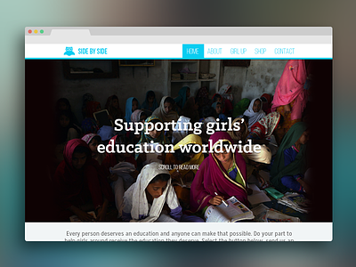 Charity Landing Page charity education girls landing page ui ux web design web site