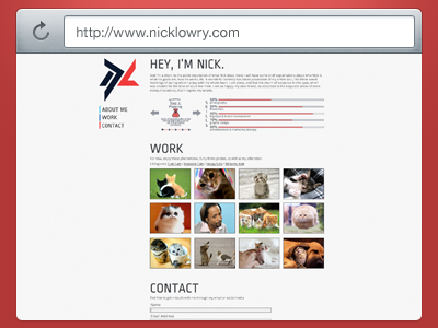Nick Lowry Portfolio Design navigation portfolio ui design web design website