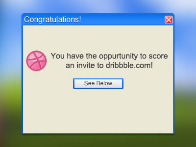 Dribbble Invite Giveaway contest dribble giveaway invite windows xp