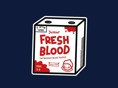 Fresh Blood cartoon design drawing illustration kids parody vampire vector