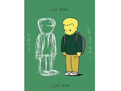 Lost Vision abstract ambition art cartoon drawing dream illustration vector