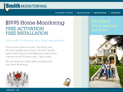Smith Monitoring Website branding concept design website
