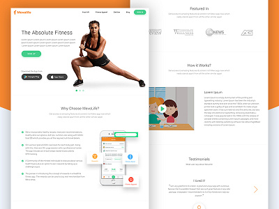 Landing Page health landing page ui design uiux web design