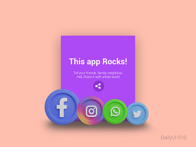 Social Share dailyui ui