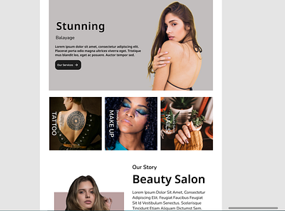 Beauty Salon. design ui ux