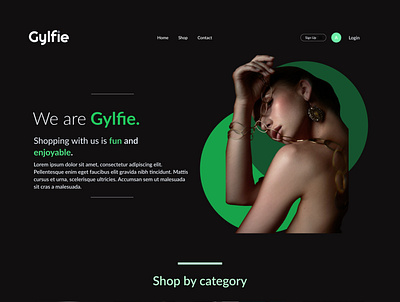 Gylfie landing page design graphic design ui ux