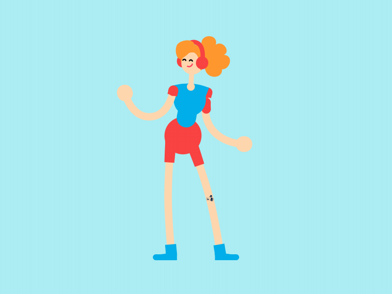 Female Protagonist Dance for Antídoto Music Video 2d animation design motion graphics music video