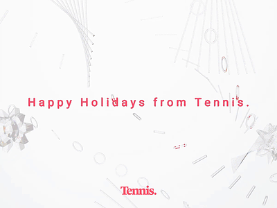 Happy Holidays from Tennis 3d animation brand c4d chirstmas design holiday motion motion graphics new year