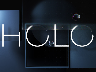 HOLO Concept Renders 3d brand brand identity branding c4d concept design glass metal octane transparent