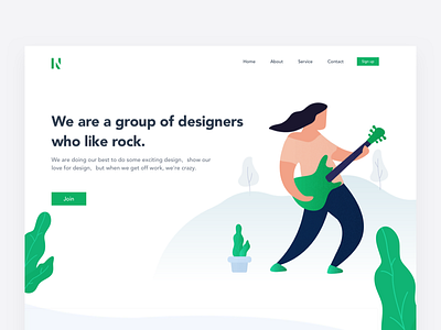 rock web practice #15/100 illustration ui ux web