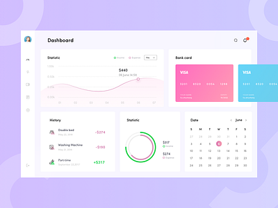 Dashboard practice #25/100 color concert dashiboard card gradient ui ux