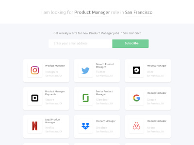 Job Search alert job board job search product manager search subscribe