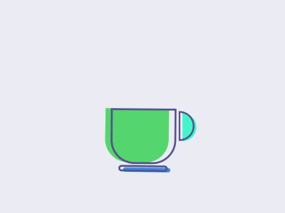 Coffee Cup animation art clean design motion simple vector