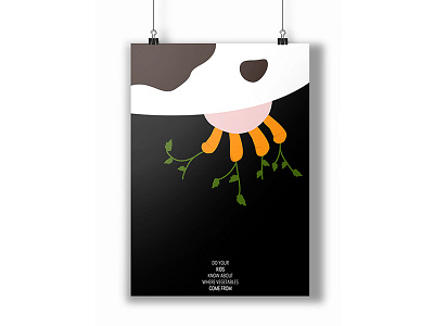 Poster carrot children illustration kids poster vegetable veggie