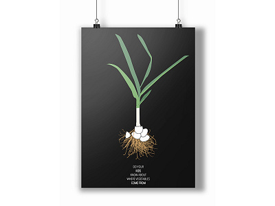 Poster children illustration kids onion poster vegetable veggie