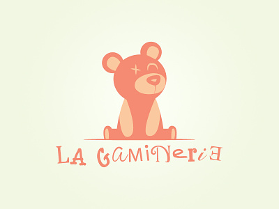 Logo La Gaminerie children identity illustration logo teddy bear