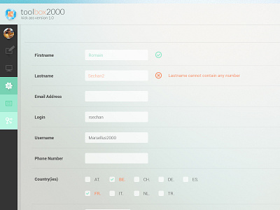 UI/UX Design - User Creation Form admin checkbox clean flat form form field input ui user user experience user interface ux