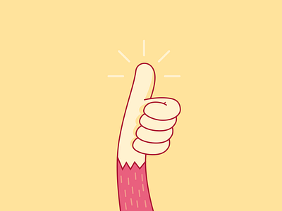 Thumb Up cool illustration illustrator monkey moonkey thumb thumb up yellow