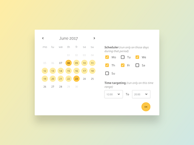 Extended Date Range Picker checkbox date range picker datepicker material material design ui ui element ux ux kit