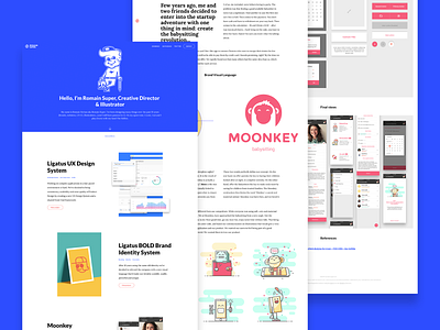 New Portfolio blue branding components design system identity illustration portfolio ui kit ux ux ui