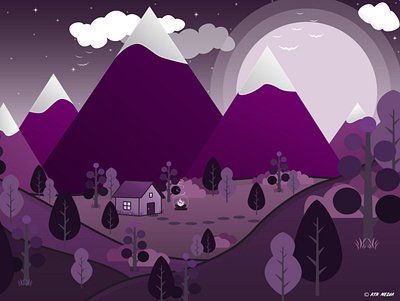 Peaceful Purple design graphic design illustration photoshop purple vector