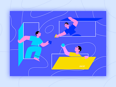 Cooperation & Sharing design illustration share ui