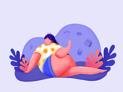 Exercise Girl design exercise illustration ui yoga