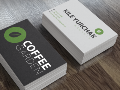Coffee Garden - Branding // Biz Cards branding flat identity minimalist typography