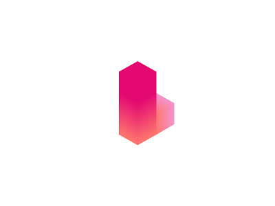 L gradient letter logo minimal multicolor simple