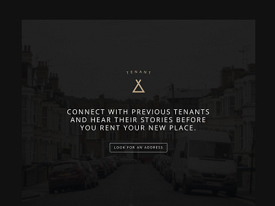 Tenant.at — Classic Header black classic dark header intro logo minimal tenant tenant.at triangle