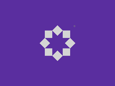 Sun Square — Symbol brand branding flat graphical logo minimal purple simple square sun symbol