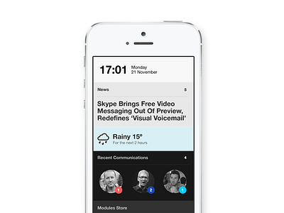 iOS 7 Concept — Home Screen design flat home homescreen ios ios7 minimal redesign screen simple ui ux