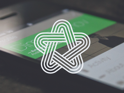 Talant.at green iphone lines logo minimal nogradients simple star symbol tease teaser ui