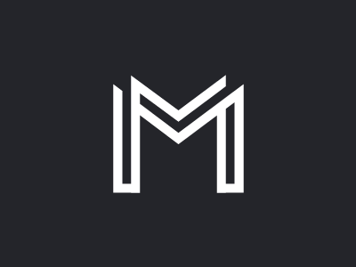 Mvsm letter logo logotype m manvsmachine minimal modern mvsm simple type