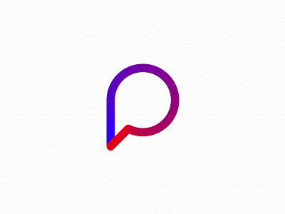 Pokke Logo brand colorful gradient logo minimal p pokke