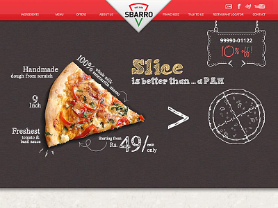 SBARRO Restaurants - Web Design intrection design ui ux