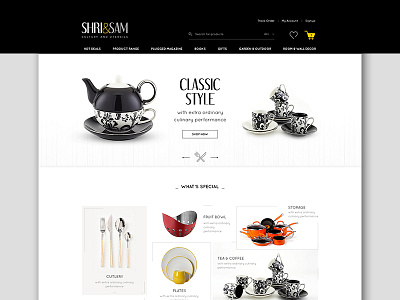 Cutlery Website Homepage Design ui ux