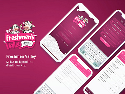 Milk & milk products distributor App design ui ux ux