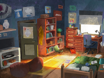 Animation lover room animation cartoon disney interior pixar room