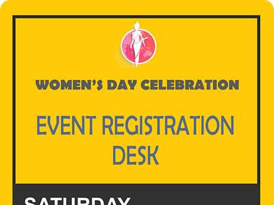 Event Registration teaser for Women's day celebration branding