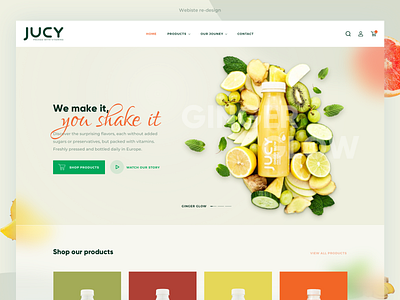 JUCY Home page Re-design design minimal ui ux