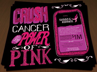 Crush Cancer illustration typography