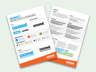 The Coconut Group - Brand Guidelines branding graphic design guidelines