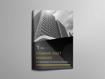 InfoWARE Asset Management Brochure Mockup branding graphic design