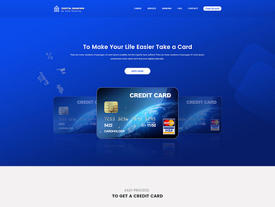 Digital Banking Home Page branding graphic design ui